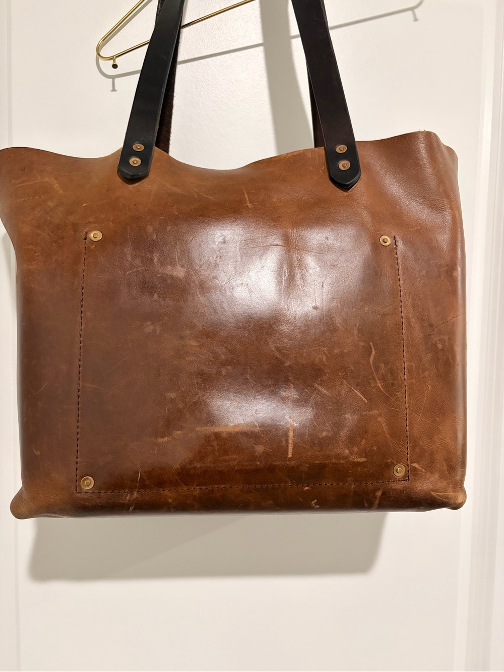 River City Classic Brown Leather Tote Bag - Picture 4 of 9